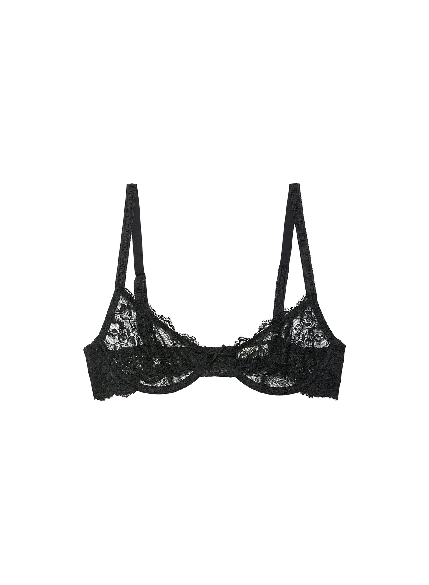 Fleur du Mal Black Bianca Lace Bra