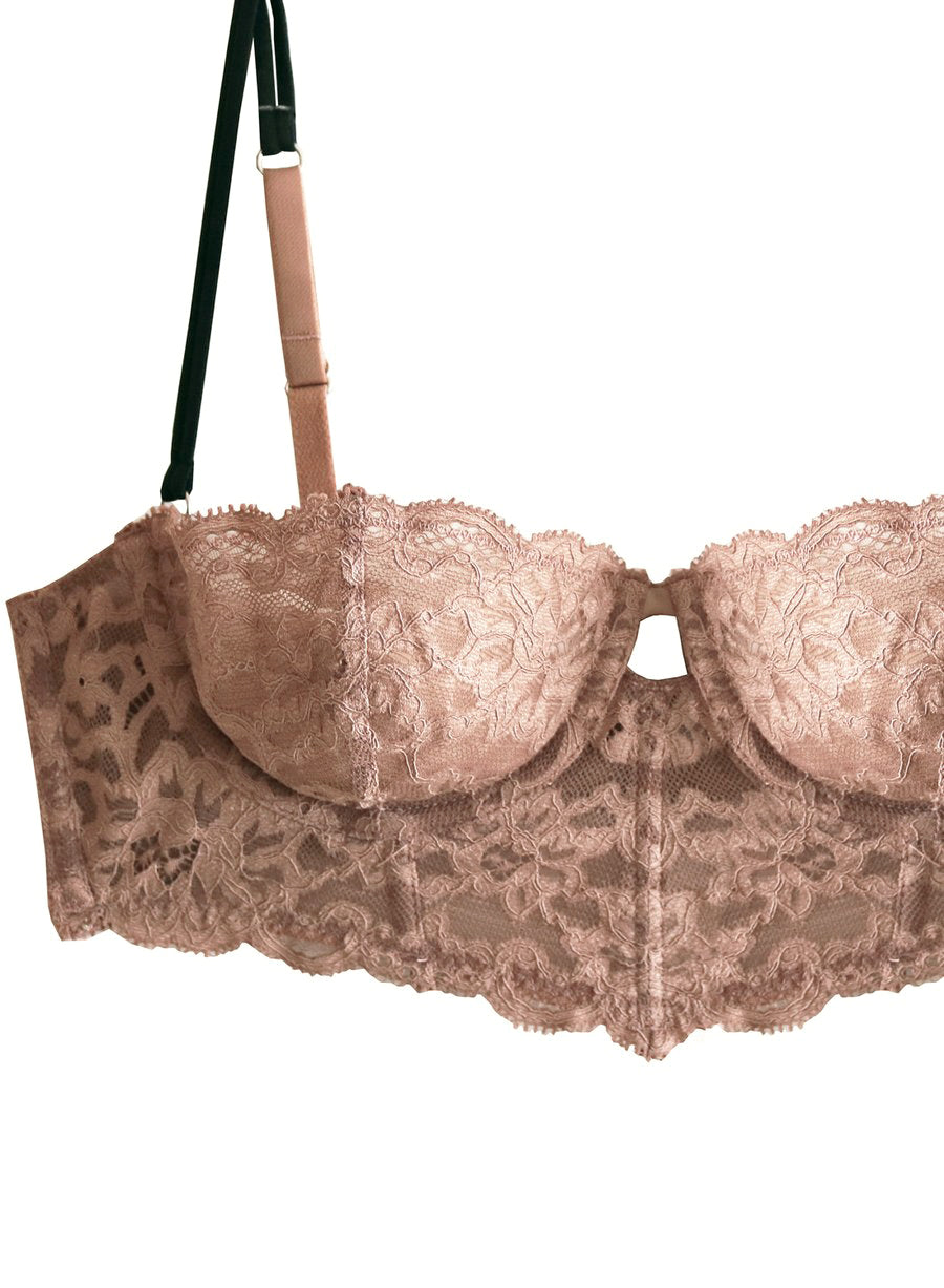 Fleur du Mal Tan Charlotte Longline Bra