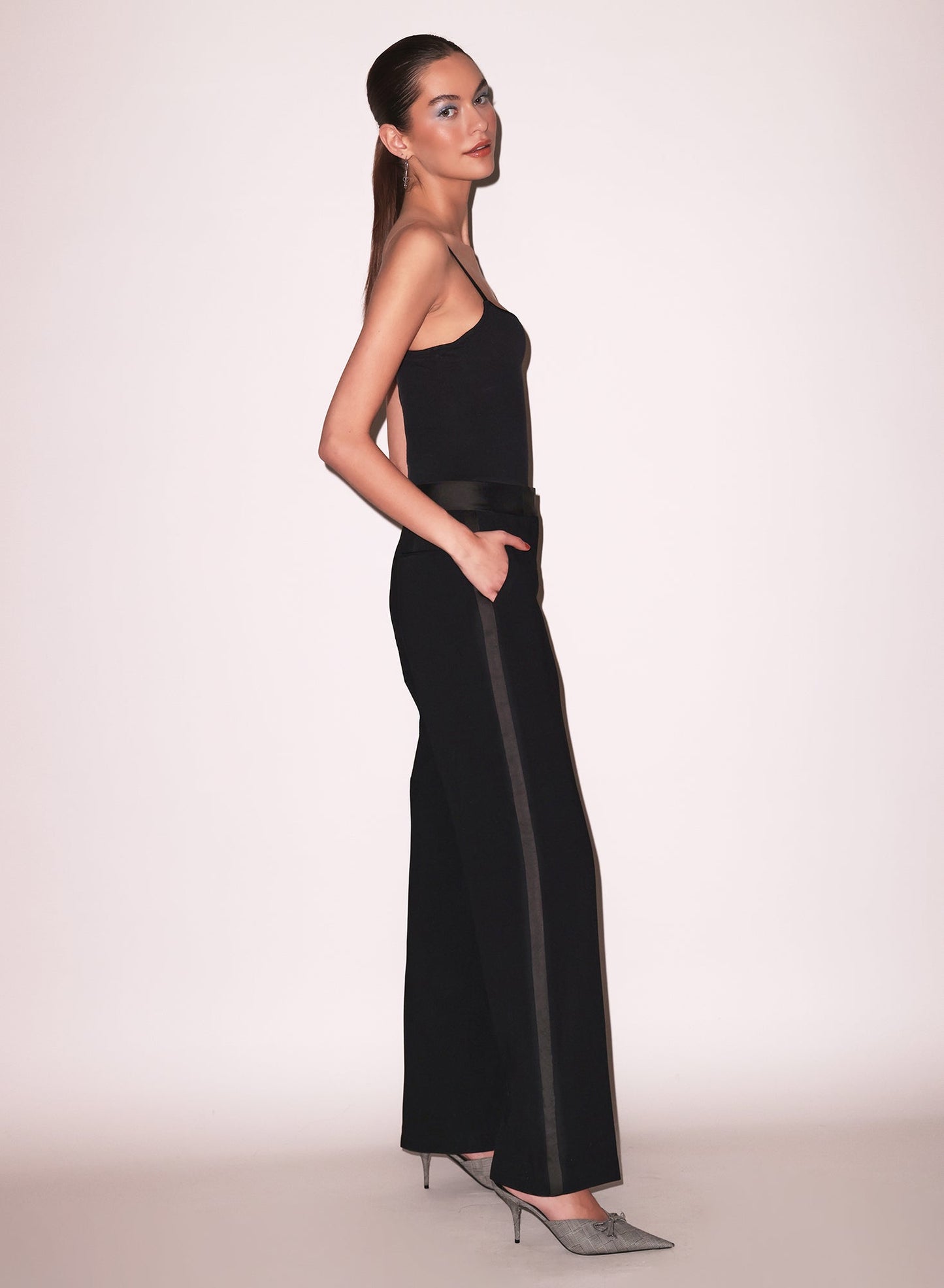 Fleur du Mal Black Jersey Built-In Bra Cami