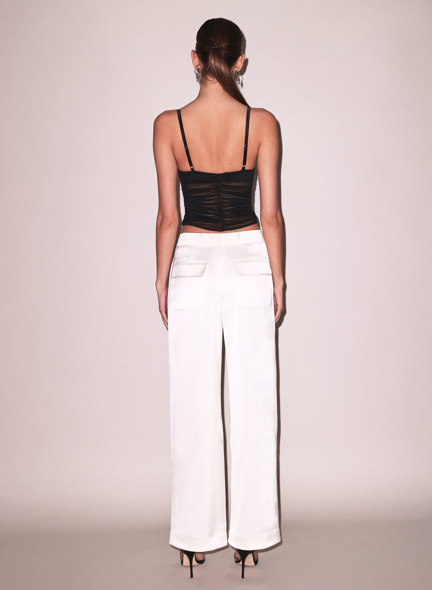 Fleur du Mal Vanilla Satin Trouser