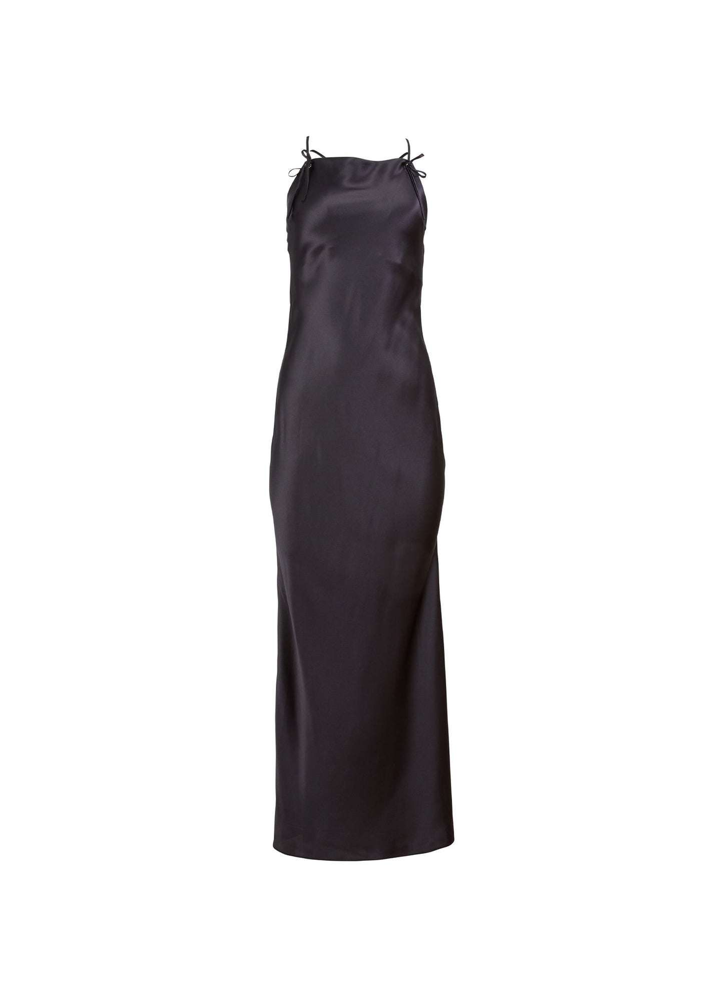 Fleur du Mal Black Open Back Maxi Slip Dress