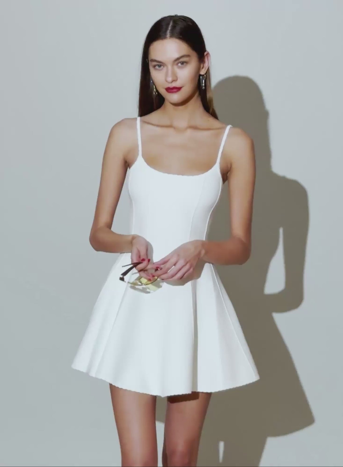 Fleur du Mal Ivory Flared Corset Dress