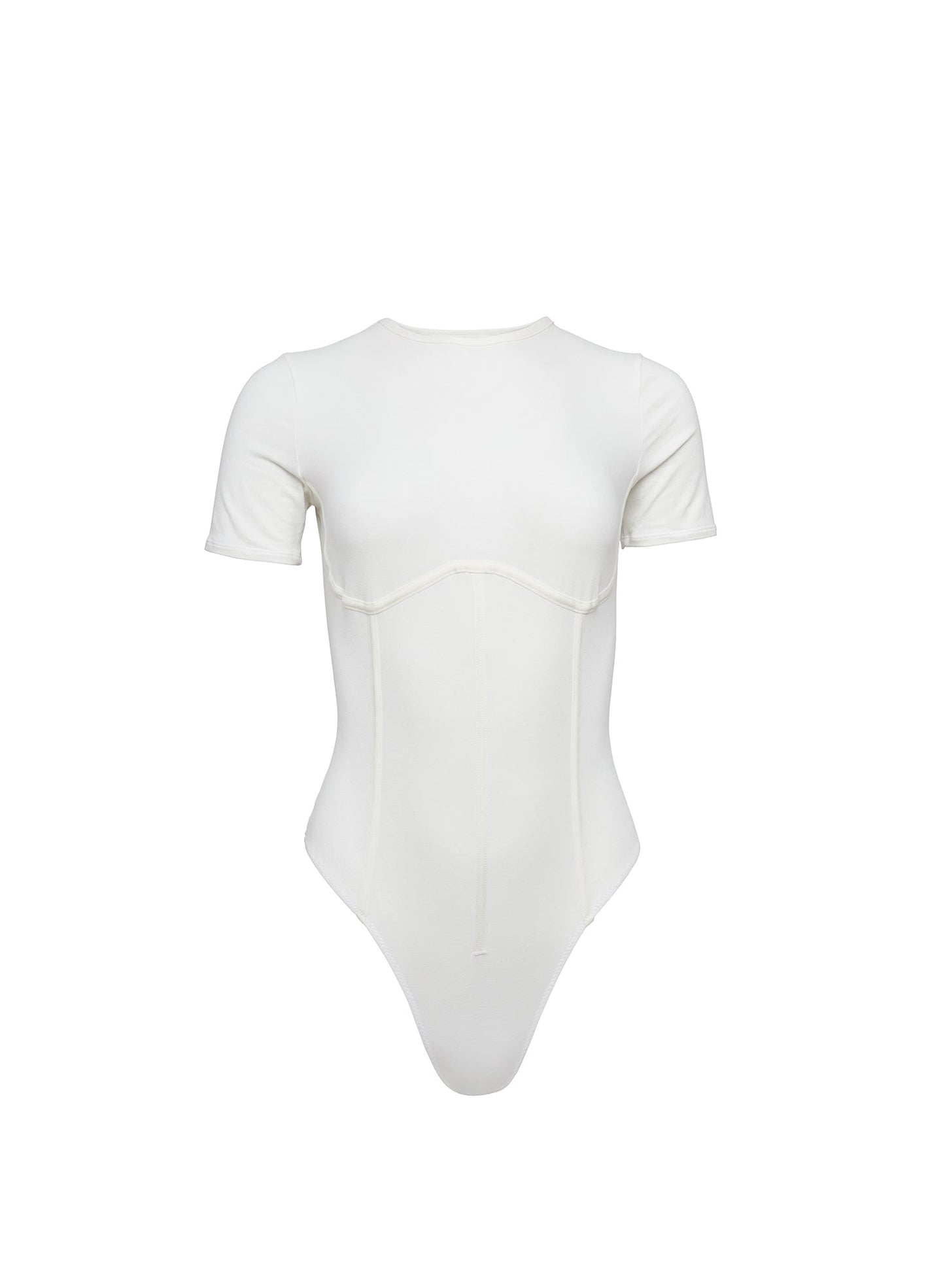 Fleur du Mal Ivory Organic Cotton T-Shirt Bodysuit