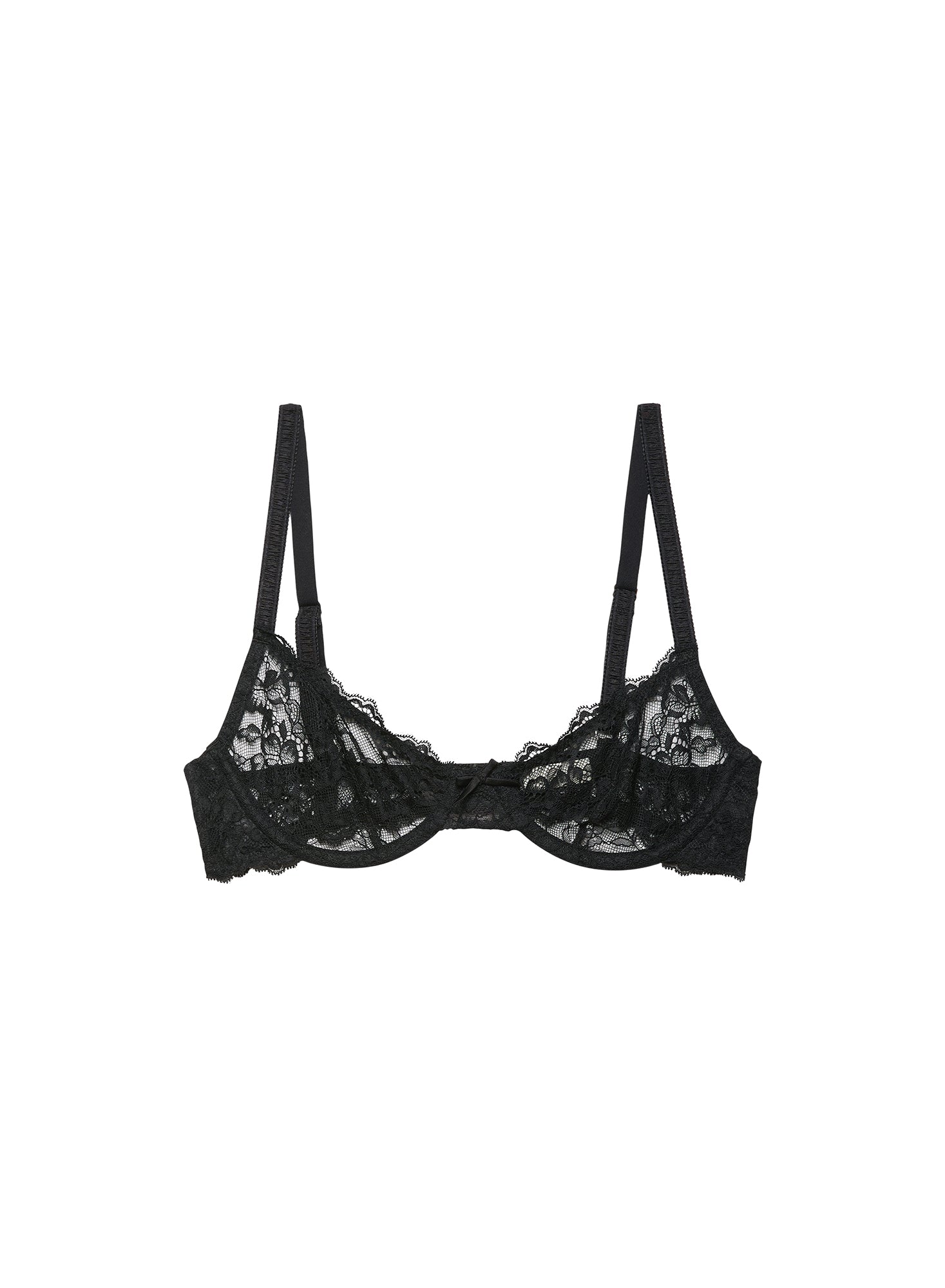Fleur du Mal Black Bianca Lace Bra