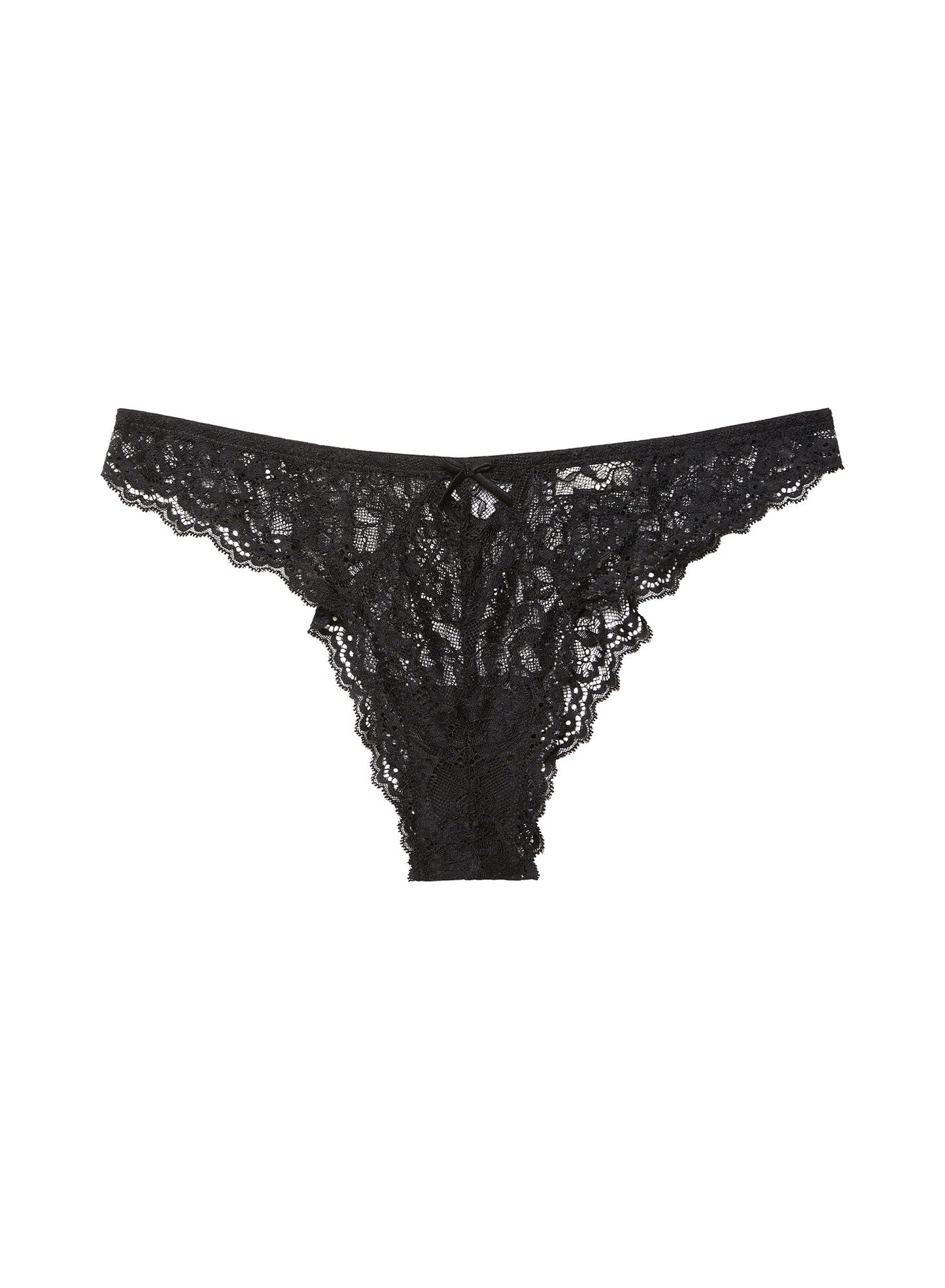 Fleur du Mal Black Bianca Lace Cheeky