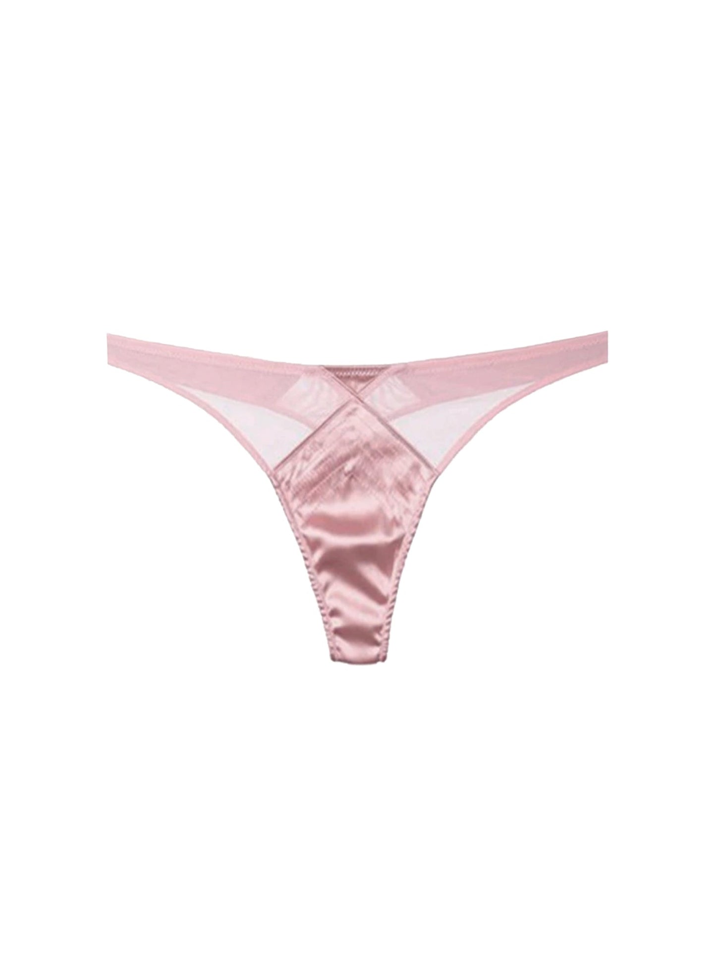 Fleur du Mal Rose Pink Top Stitch Thong