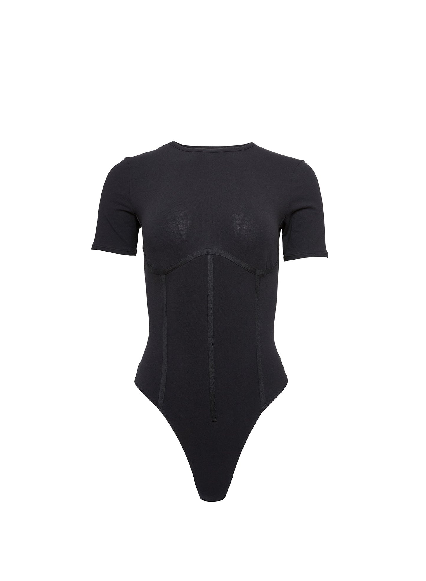 Fleur du Mal Black Organic Cotton T-Shirt Bodysuit