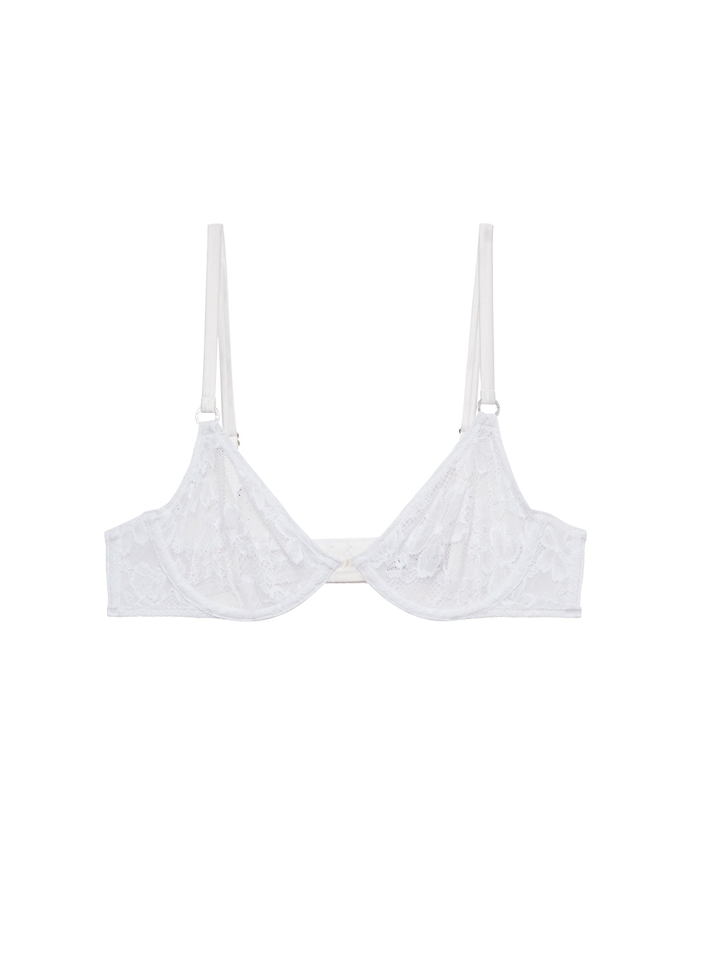 Fleur du Mal Ivory Le Stretch Lace Demi Bra