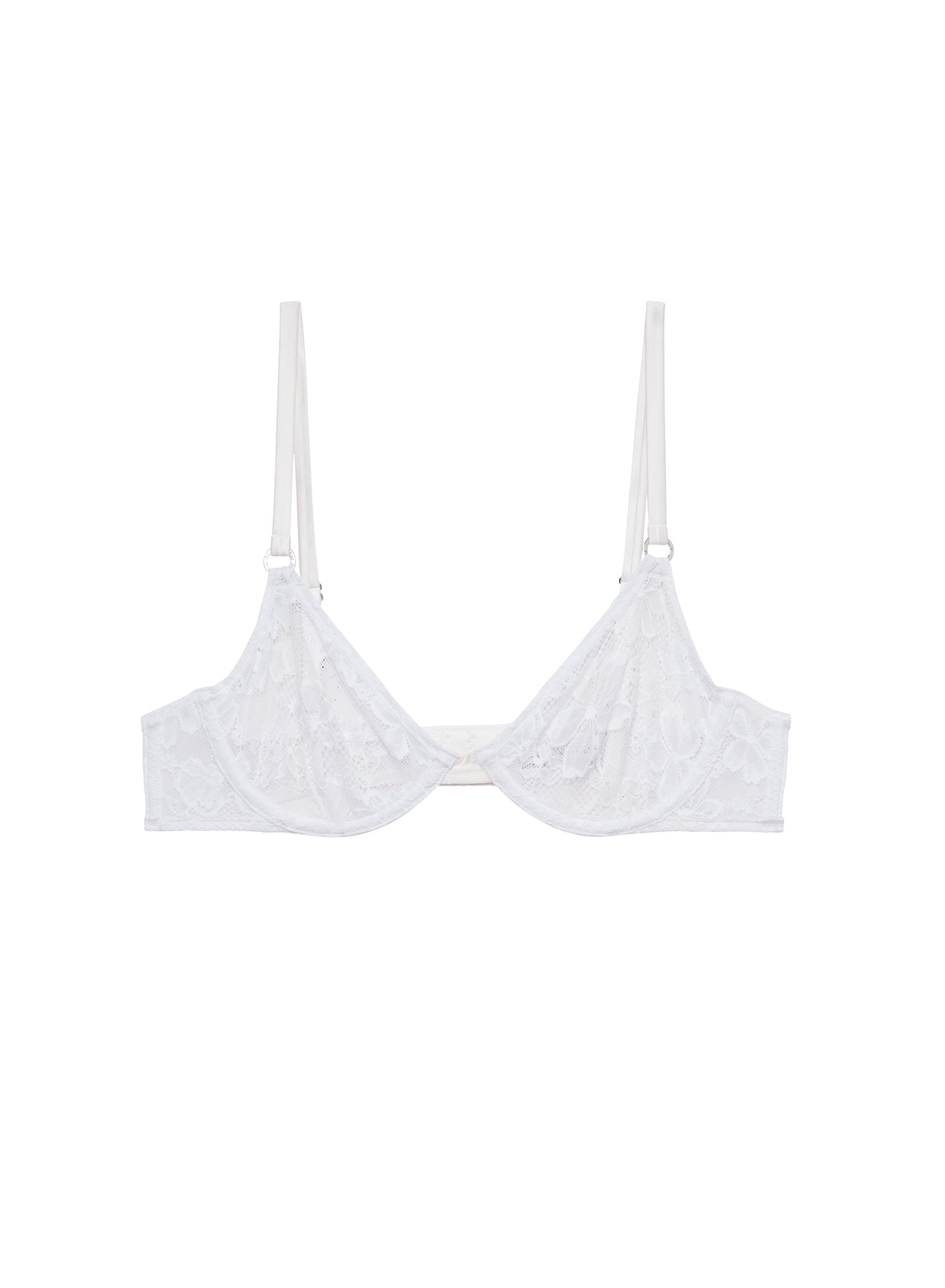Fleur du Mal Ivory Le Stretch Lace Demi Bra