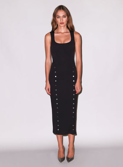 Fleur du Mal Black Scooped Undo Me Dress