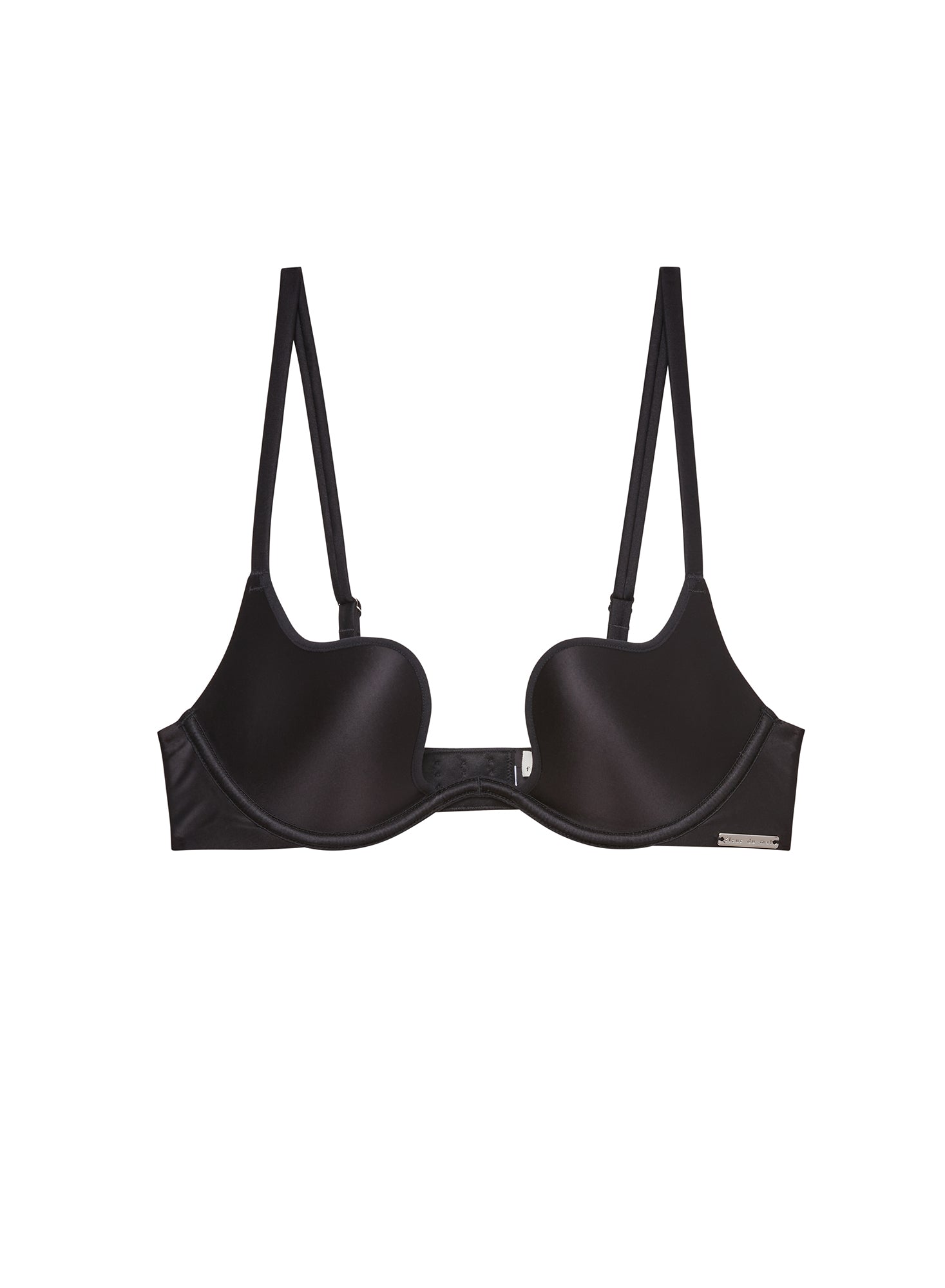 Fleur du Mal Black Le Gloss Seduce U-Plunge Bra