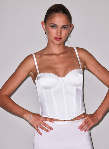 Fleur du Mal Ivory Hamptons Bustier