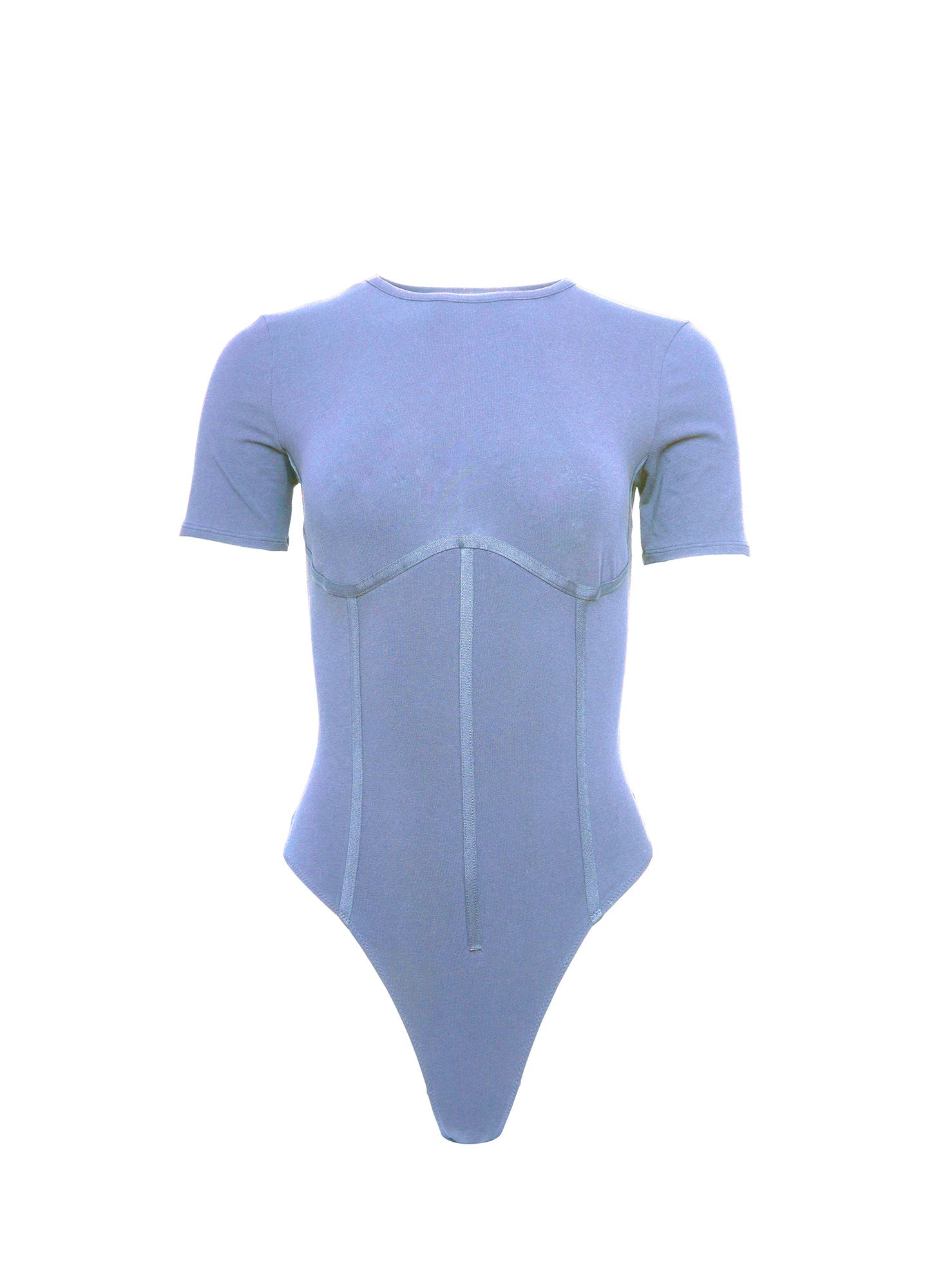 Fleur du Mal Denim Blue Organic Cotton T-Shirt Bodysuit
