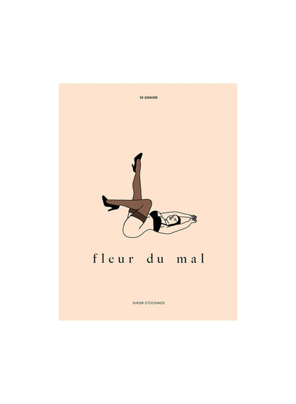 Fleur du Mal Cocoa Sheer Thigh High Stocking