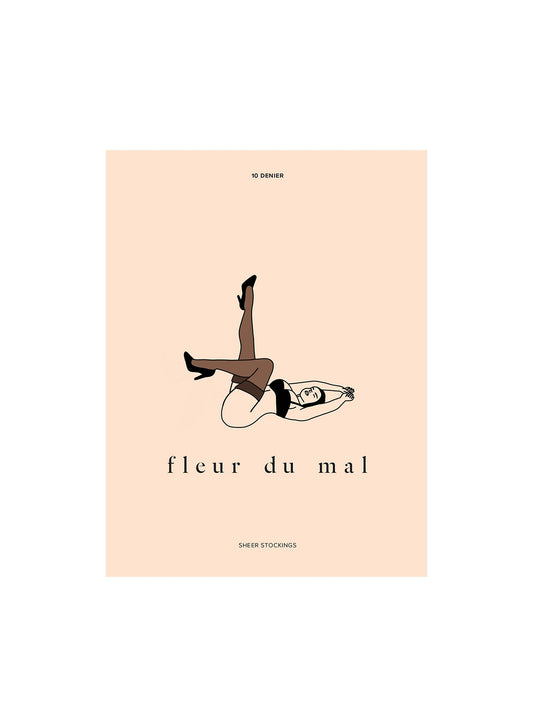 Fleur du Mal Cocoa Sheer Thigh High Stocking