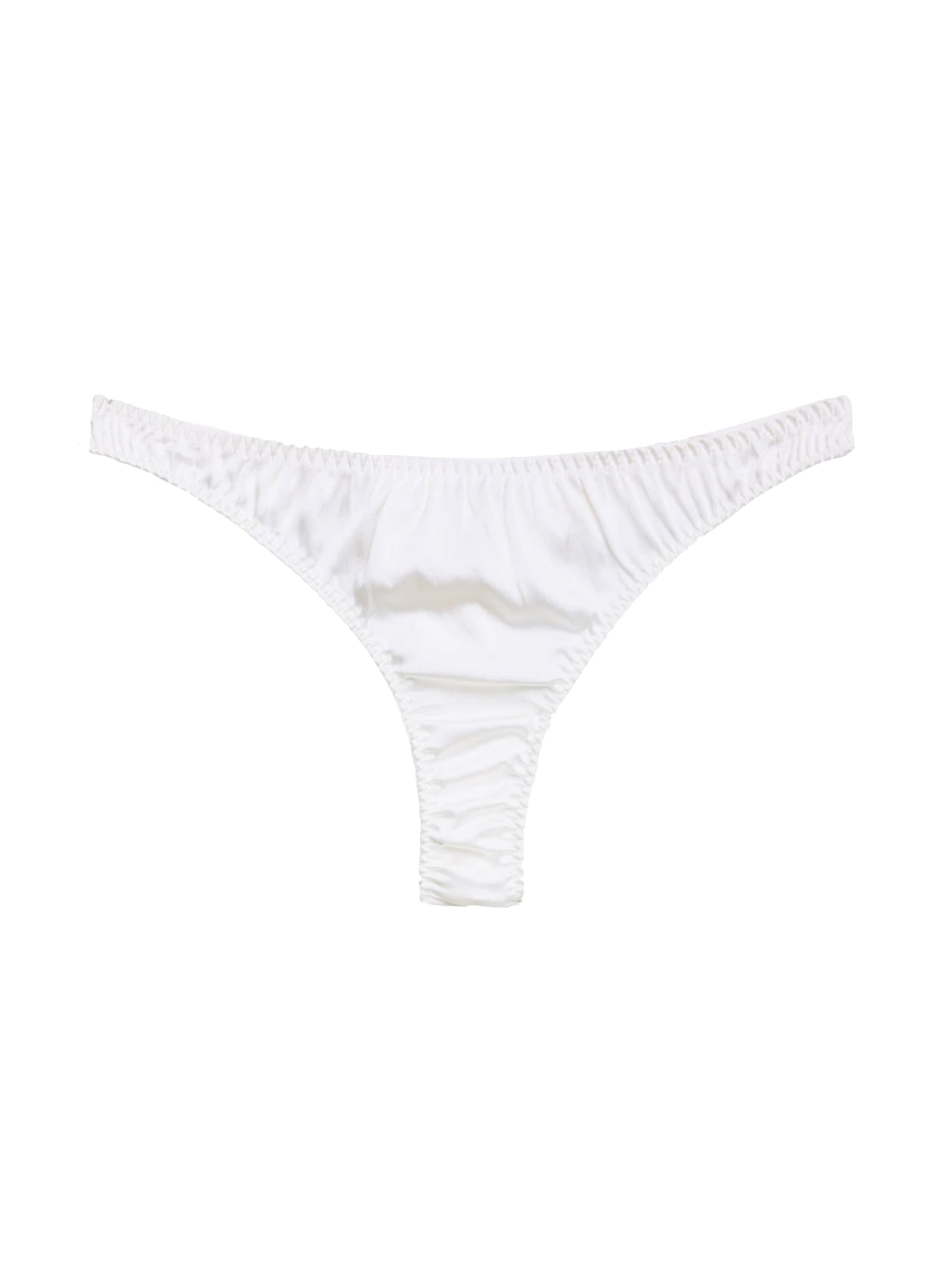 Fleur du Mal Ivory Luxe Thong
