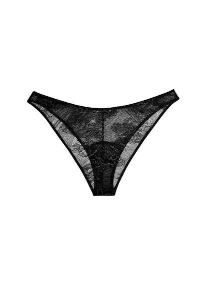 Fleur du Mal Black Bouquet Lace Cheeky
