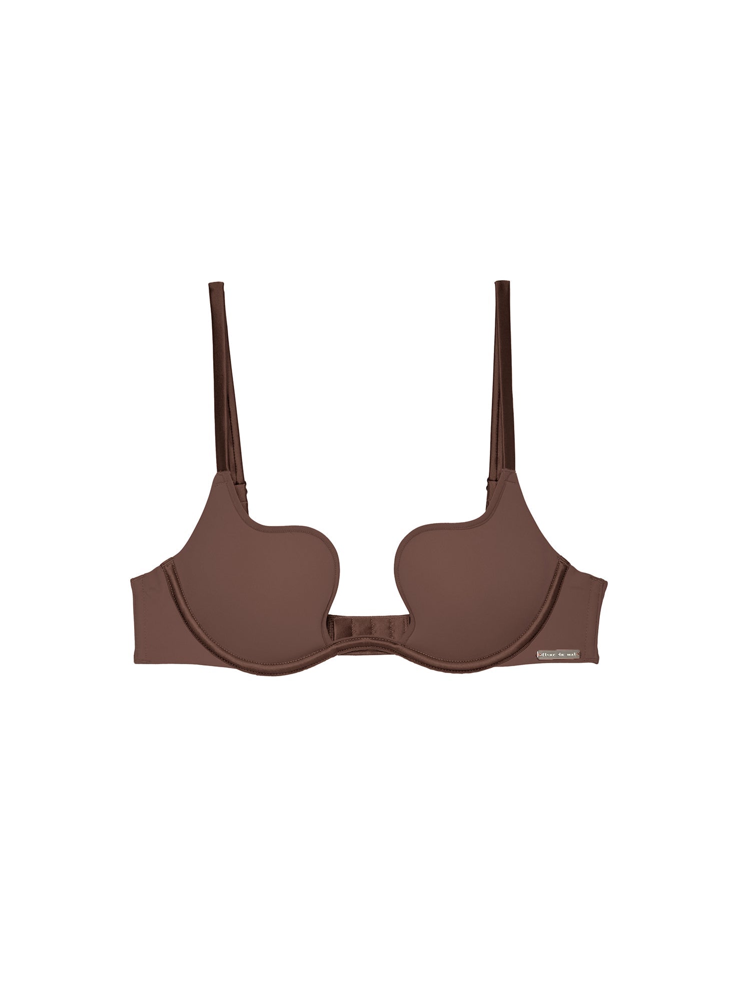 Fleur du Mal Cocoa Le Stretch Micro Seduce U-Plunge Bra