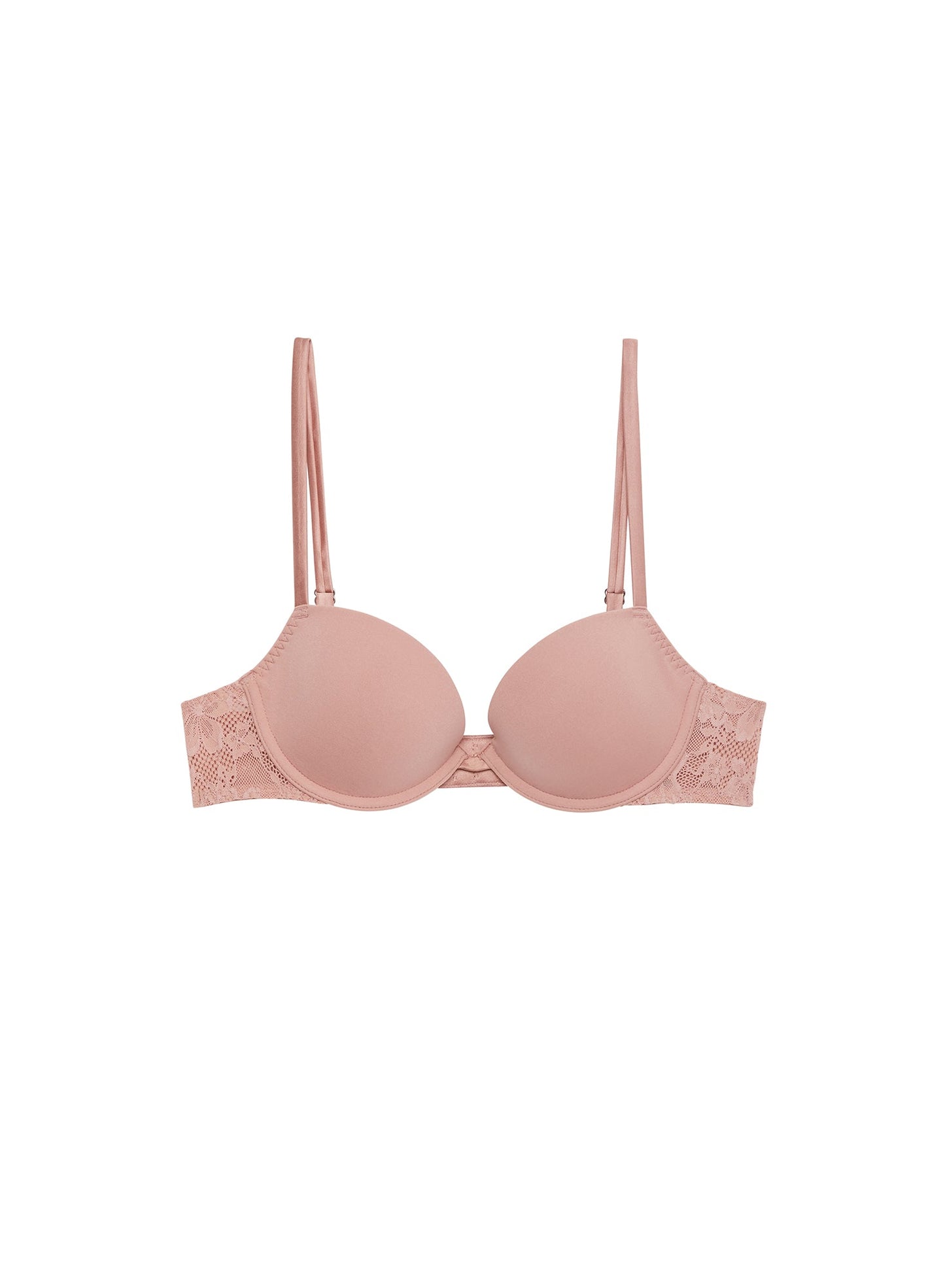Fleur du Mal Tan Le Stretch Lace Molded Demi Bra