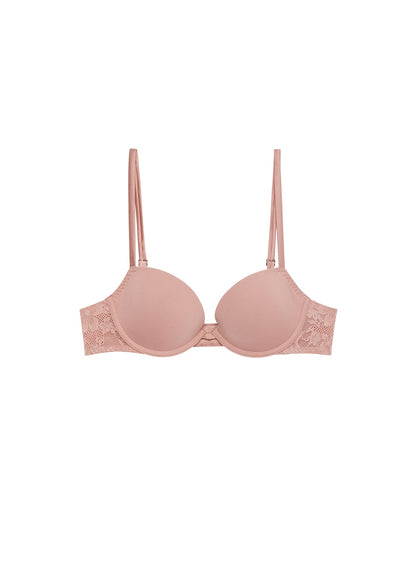 Fleur du Mal Tan Le Stretch Lace Molded Demi Bra