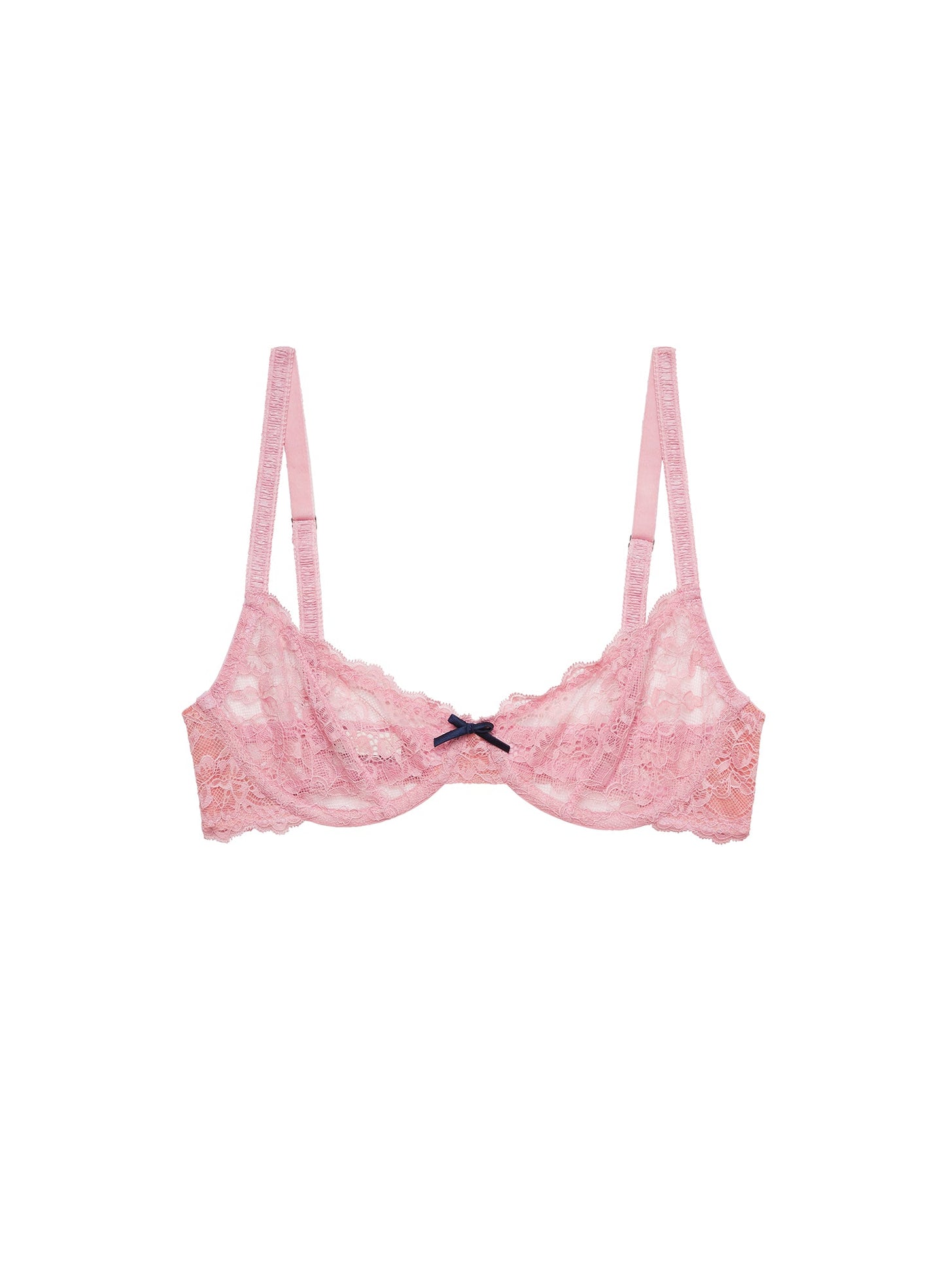 Fleur du Mal Pink Lady Bianca Lace Bra