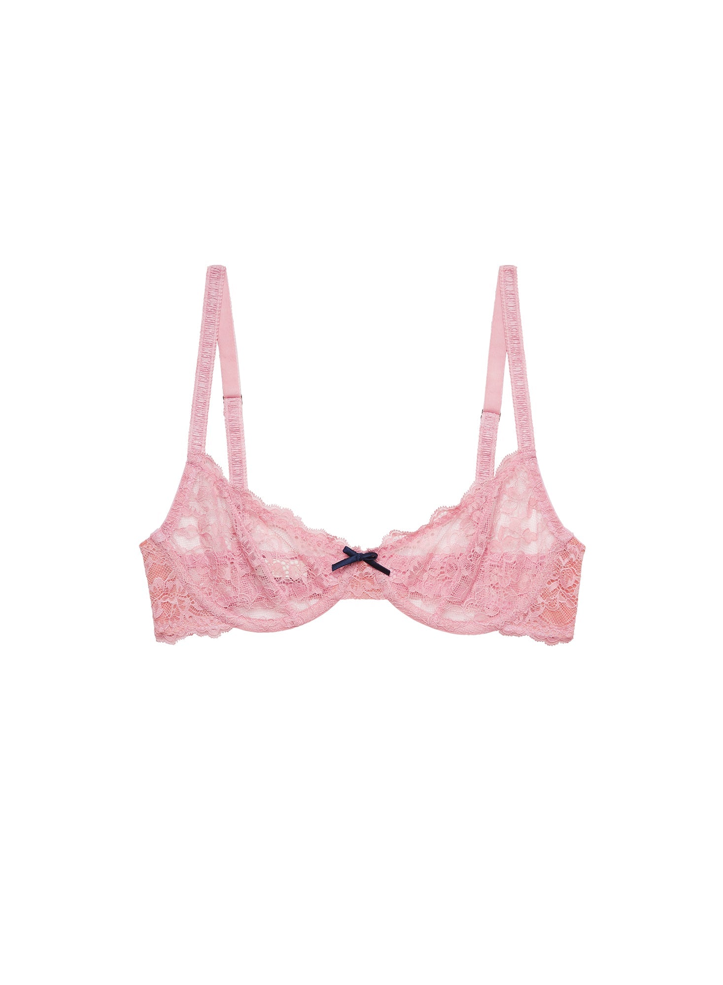 Fleur du Mal Pink Lady Bianca Lace Bra