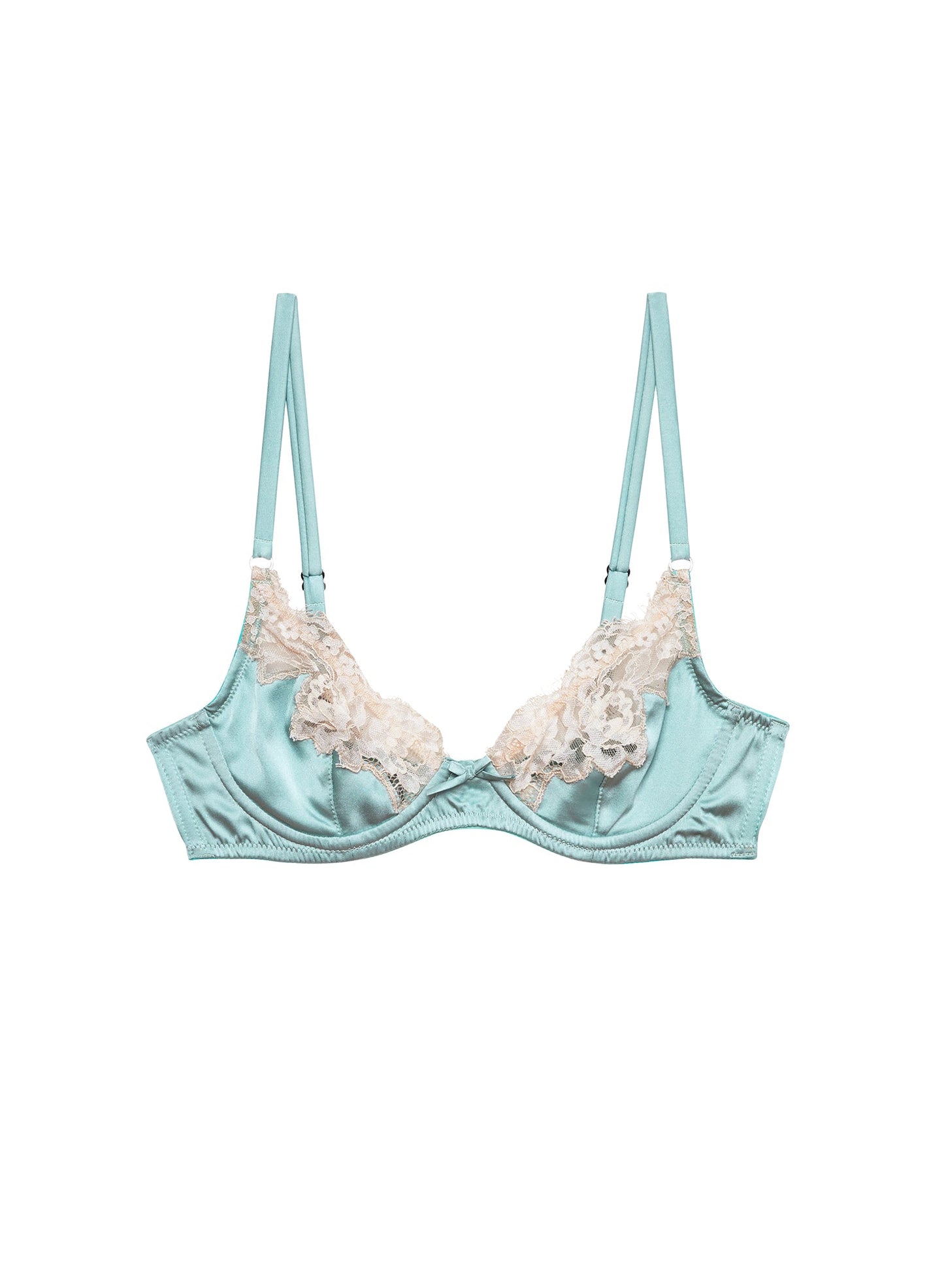 Fleur du Mal Frosted Mint Juliet Lace Demi Bra