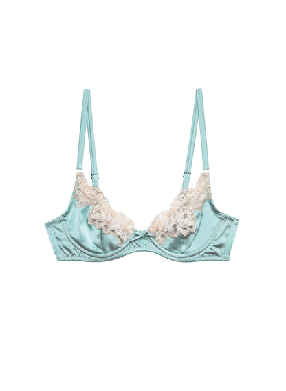 Fleur du Mal Frosted Mint Juliet Lace Demi Bra