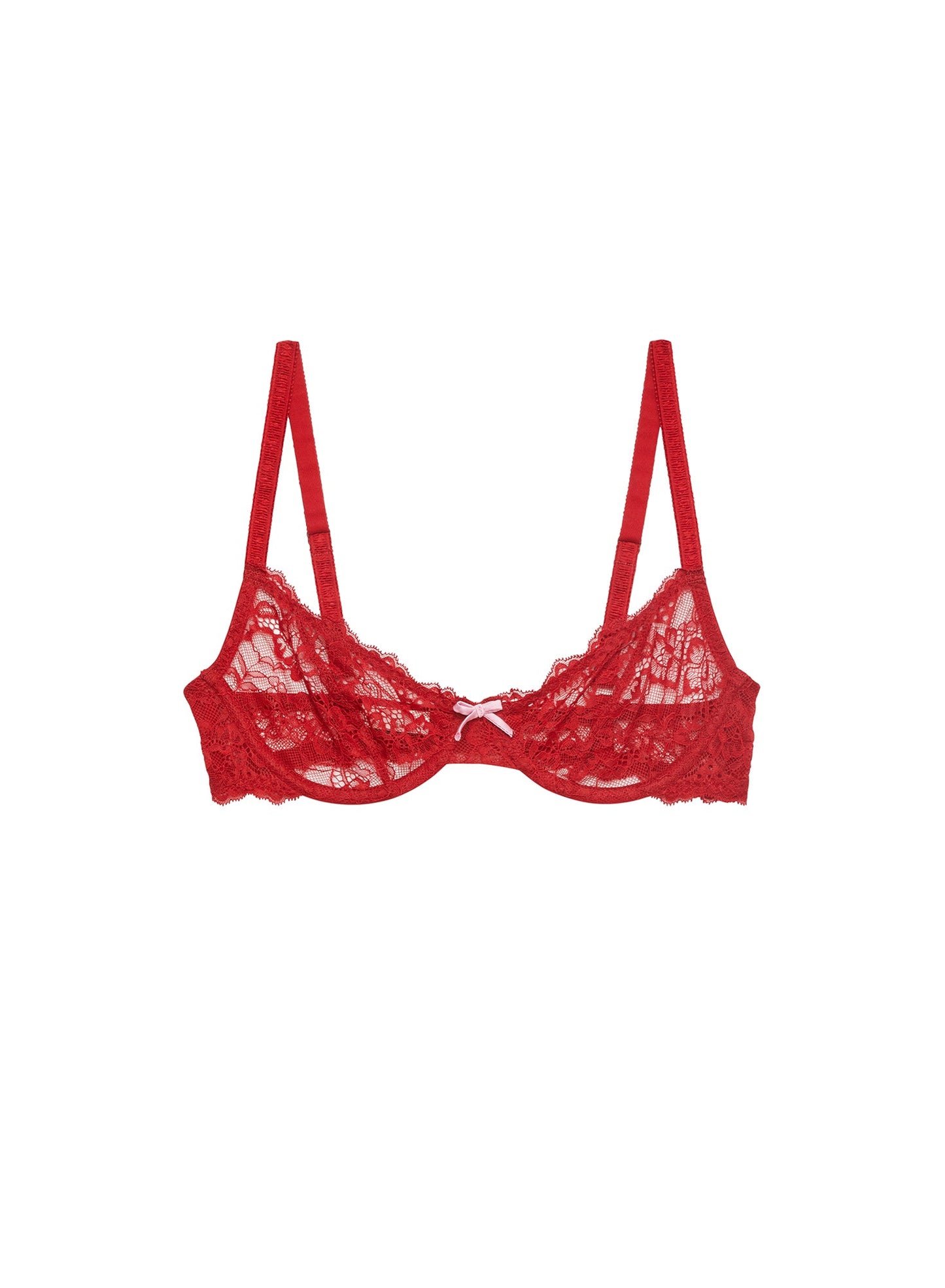 Fleur du Mal Red Bianca Lace Bra