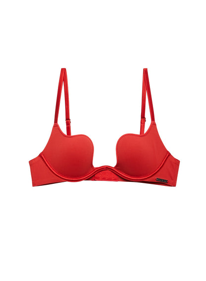 Fleur du Mal Red Le Stretch Micro Seduce U-Plunge Bra