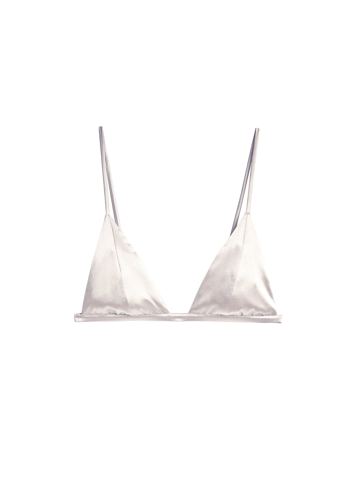 Fleur du Mal Ivory Luxe Triangle Bra