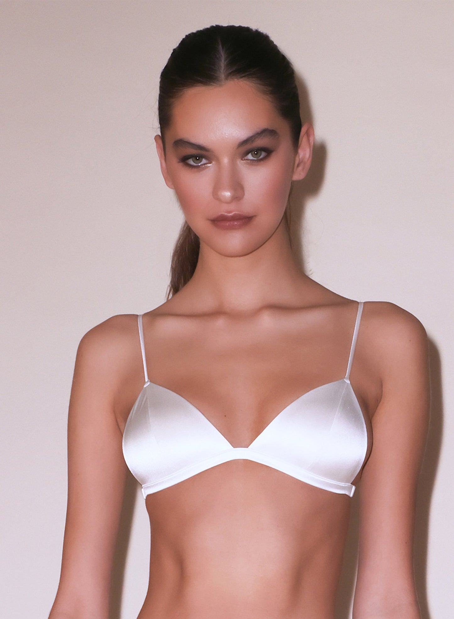 Fleur du Mal Ivory Molded Luxe Triangle Bra