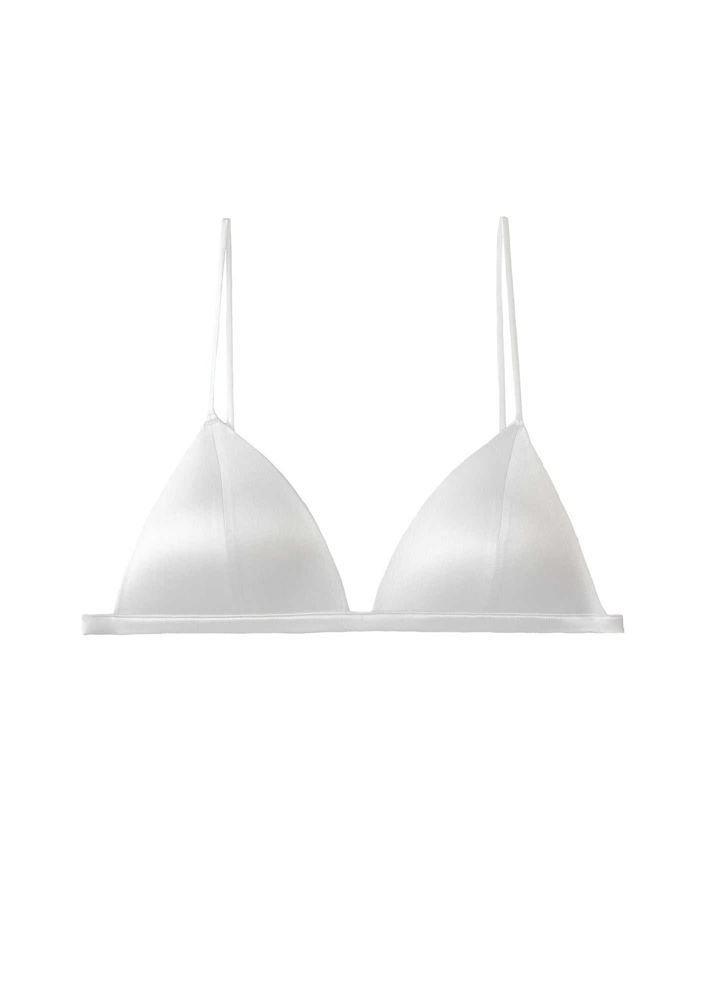 Fleur du Mal Ivory Molded Luxe Triangle Bra