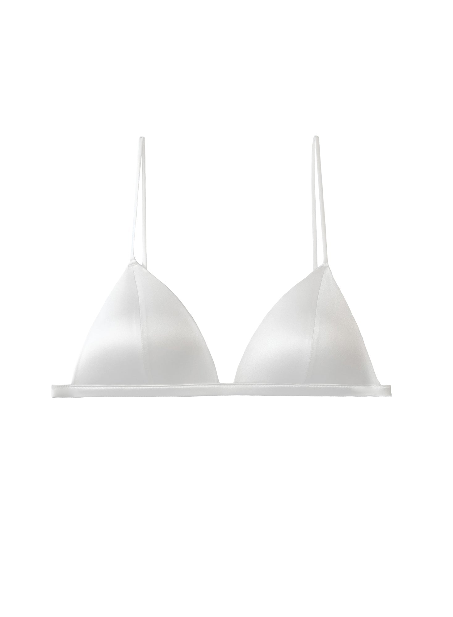 Fleur du Mal Ivory Molded Luxe Triangle Bra