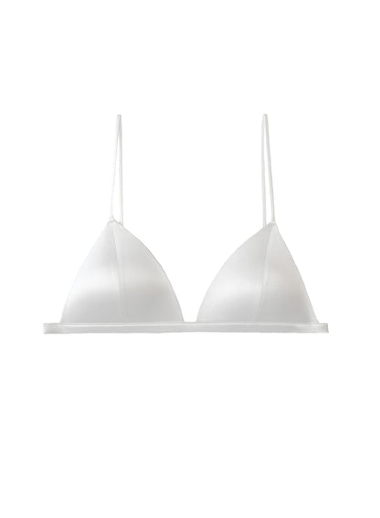 Fleur du Mal Ivory Molded Luxe Triangle Bra