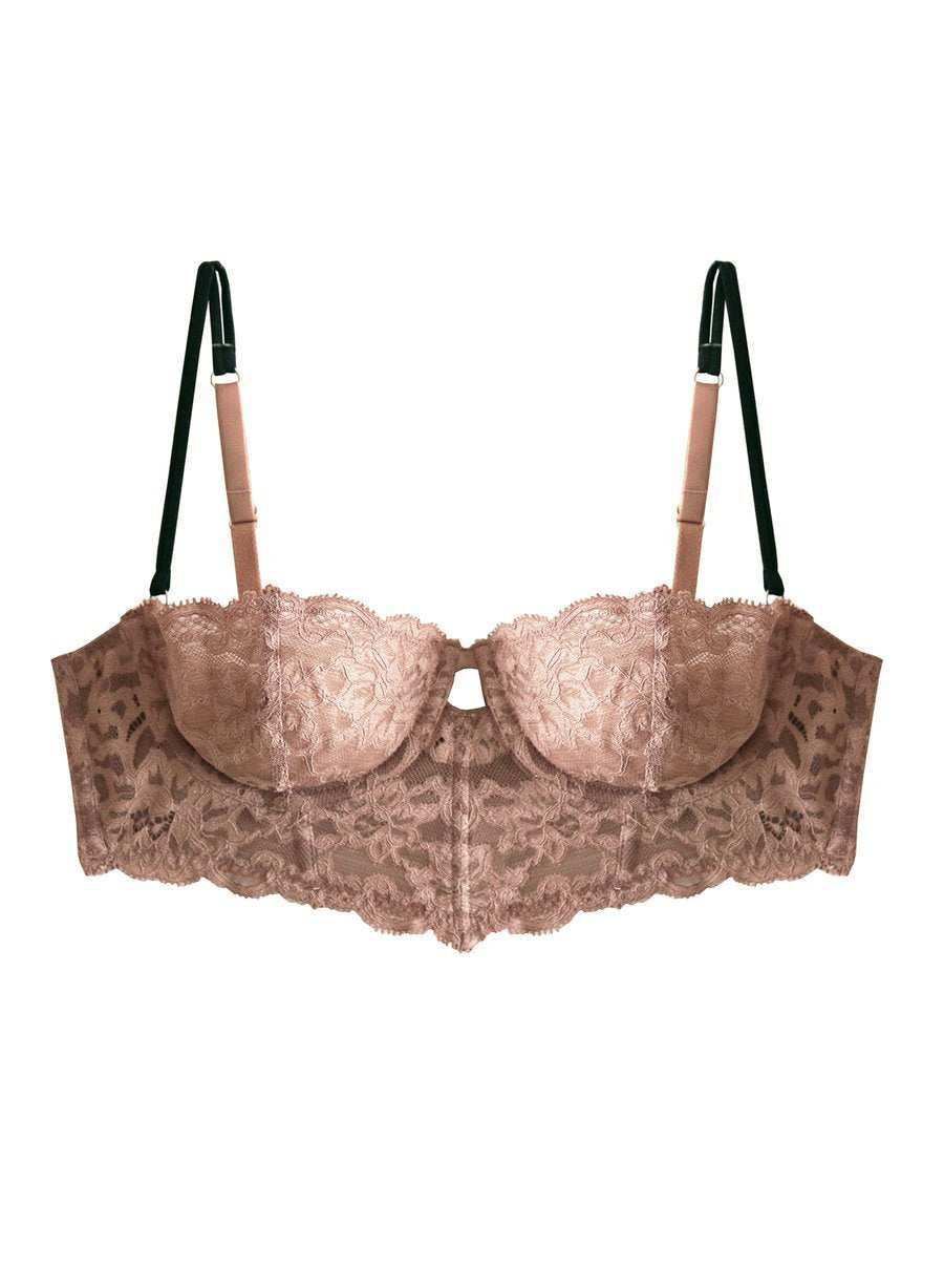 Fleur du Mal Tan Charlotte Longline Bra
