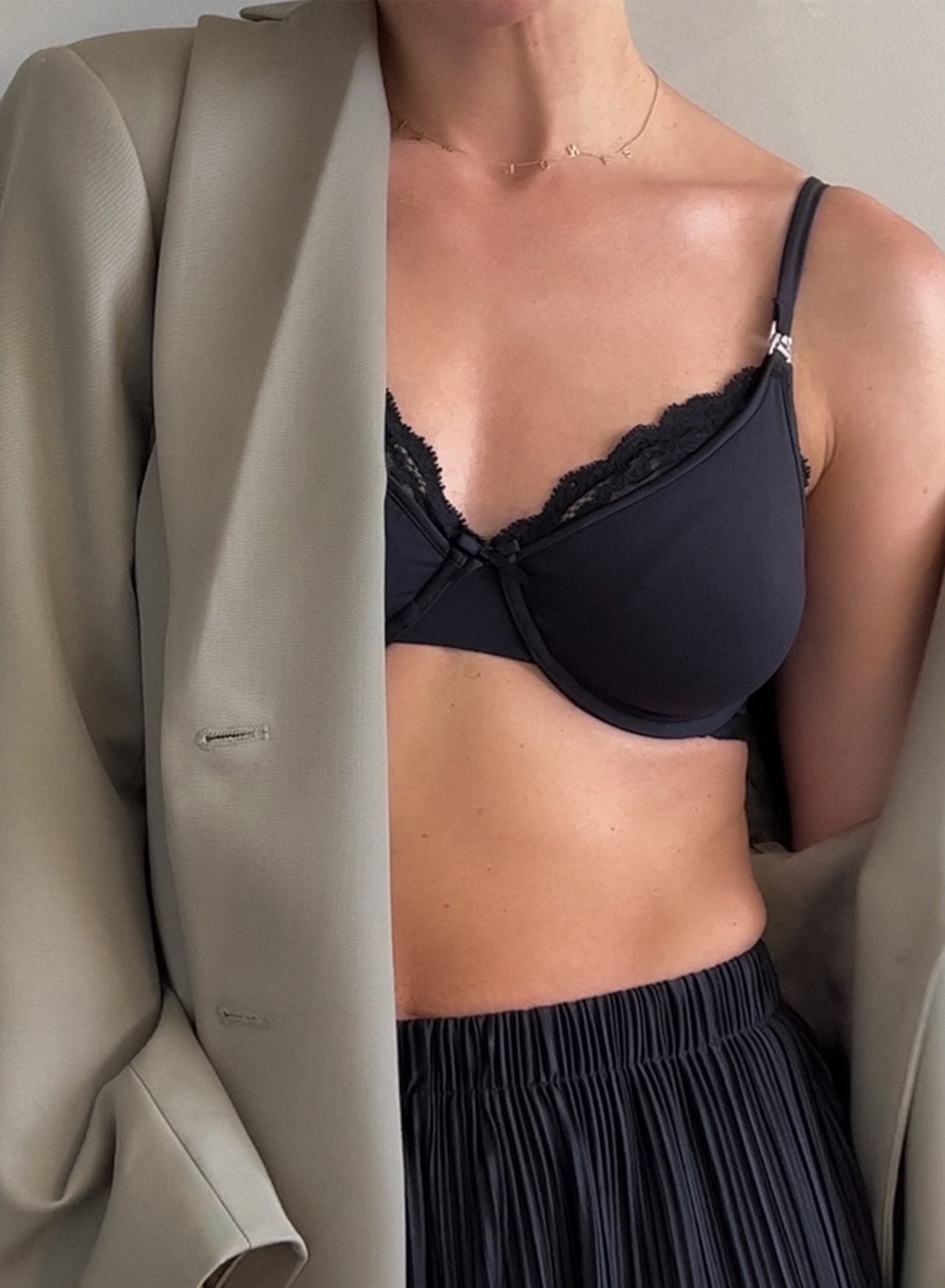 Fleur du Mal Black Charlotte Nursing Bra