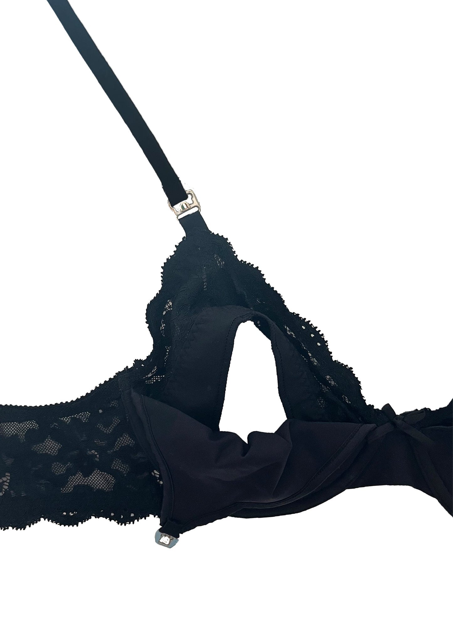 Fleur du Mal Black Charlotte Nursing Bra