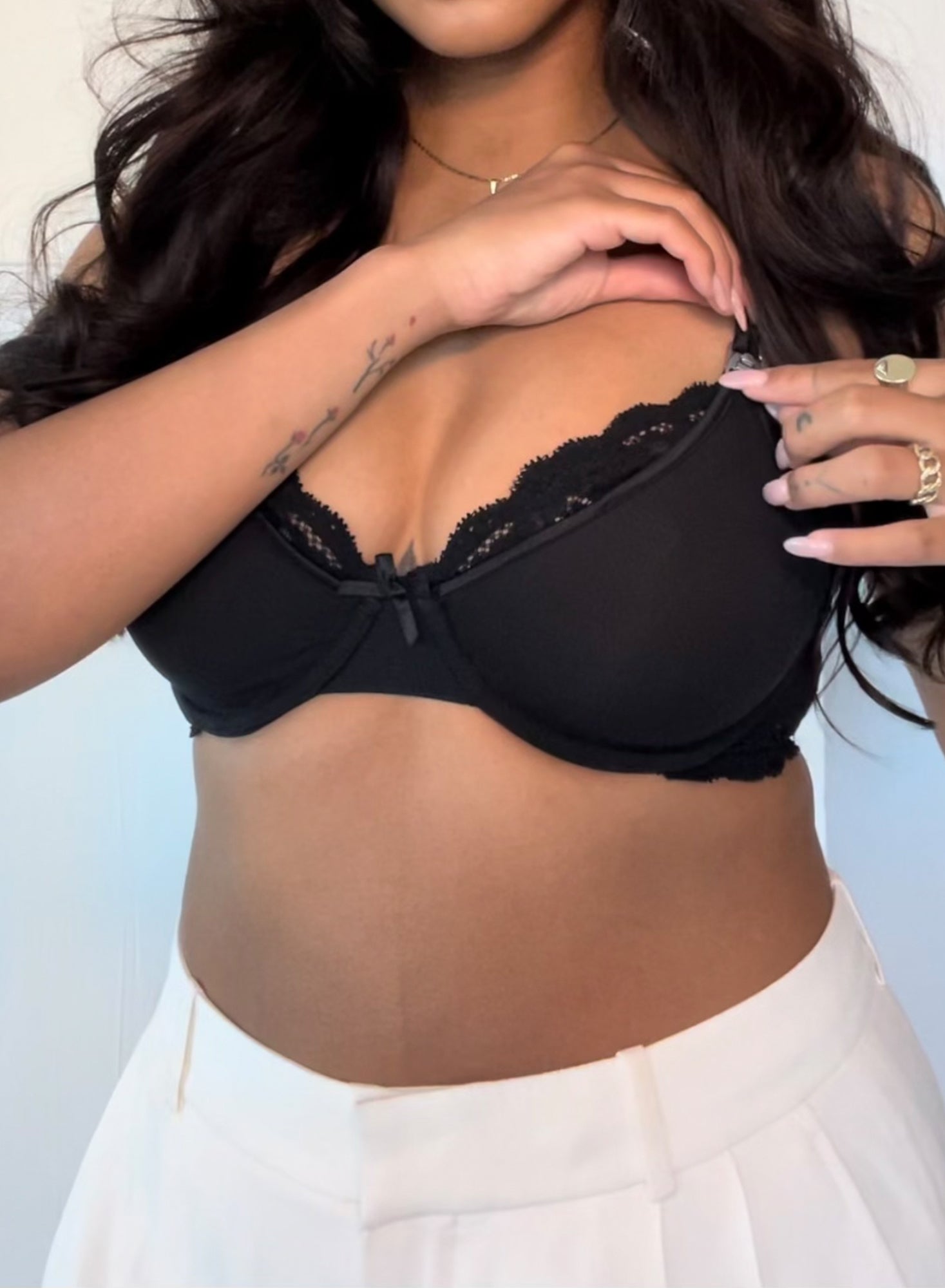 Fleur du Mal Black Charlotte Nursing Bra