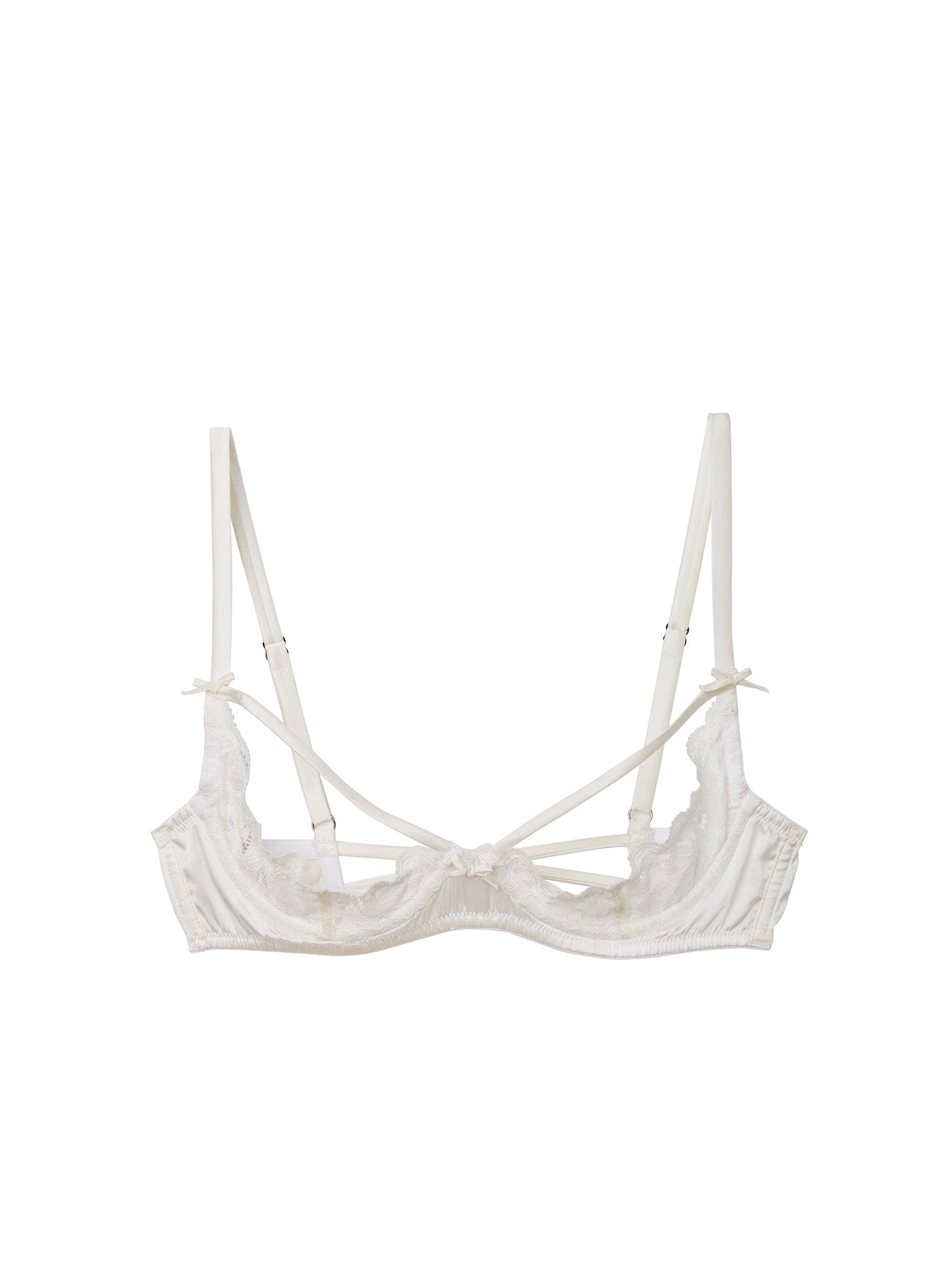 Fleur du Mal Ivory Charlotte Peekaboo Bra