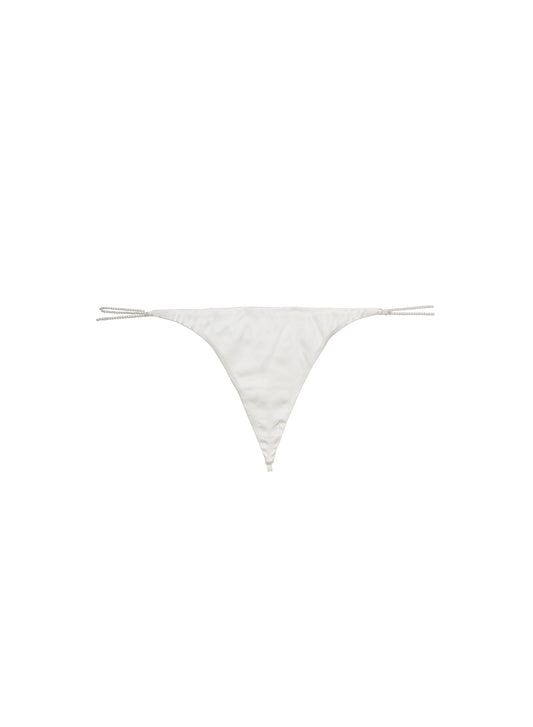 Fleur du Mal Ivory Pearl Luxe V-String