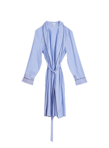 Fleur du Mal Pacific Blue Men's Poplin Robe
