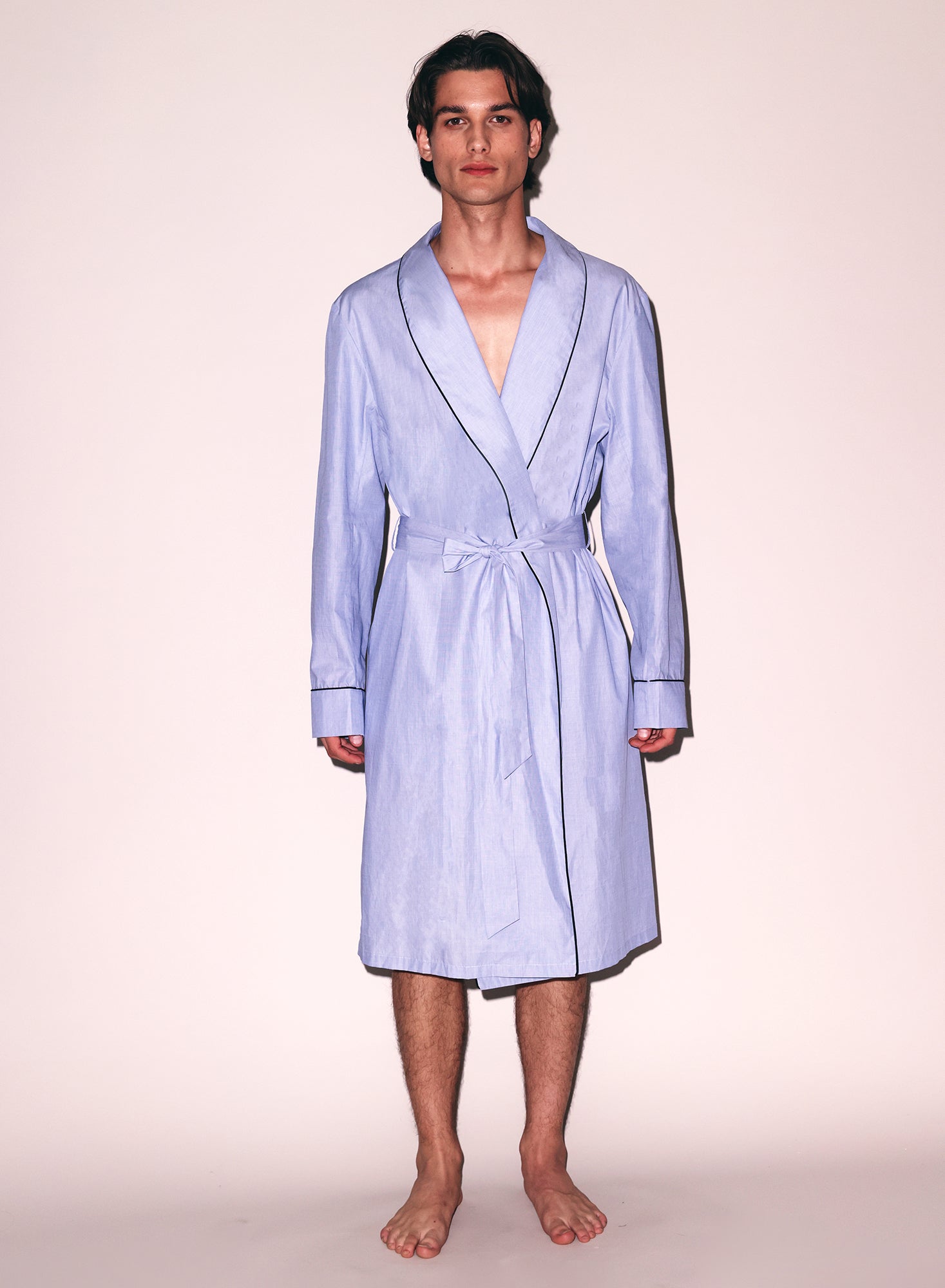 Fleur du Mal Pacific Blue Men's Poplin Robe