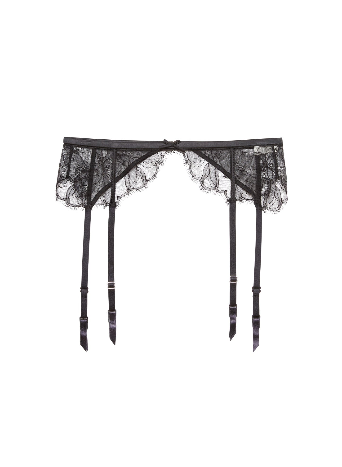 Fleur du Mal Black Sophia Lace Garter Belt