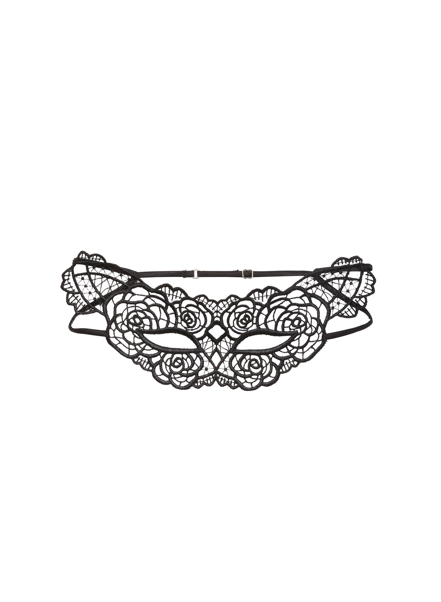 Fleur du Mal Black Lace Rose Guipure Eye Mask