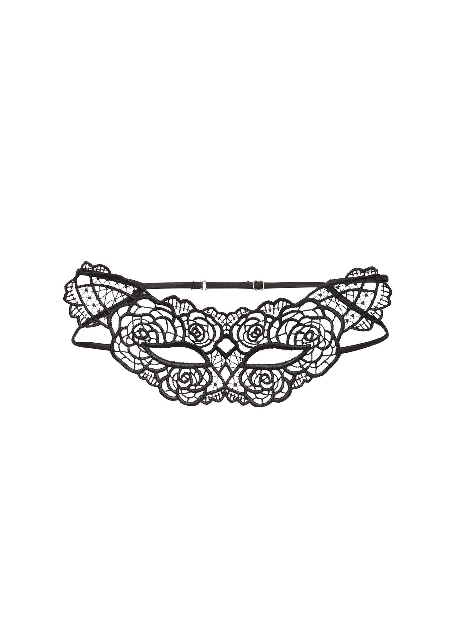 Fleur du Mal Black Lace Rose Guipure Eye Mask