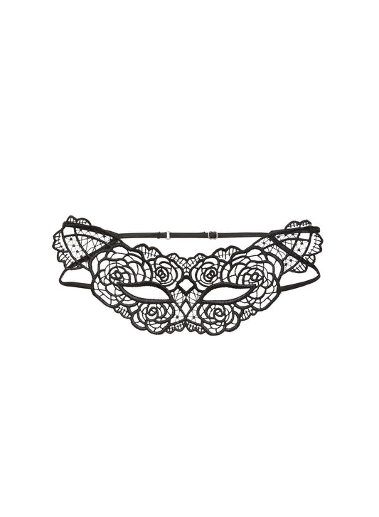 Fleur du Mal Black Lace Rose Guipure Eye Mask