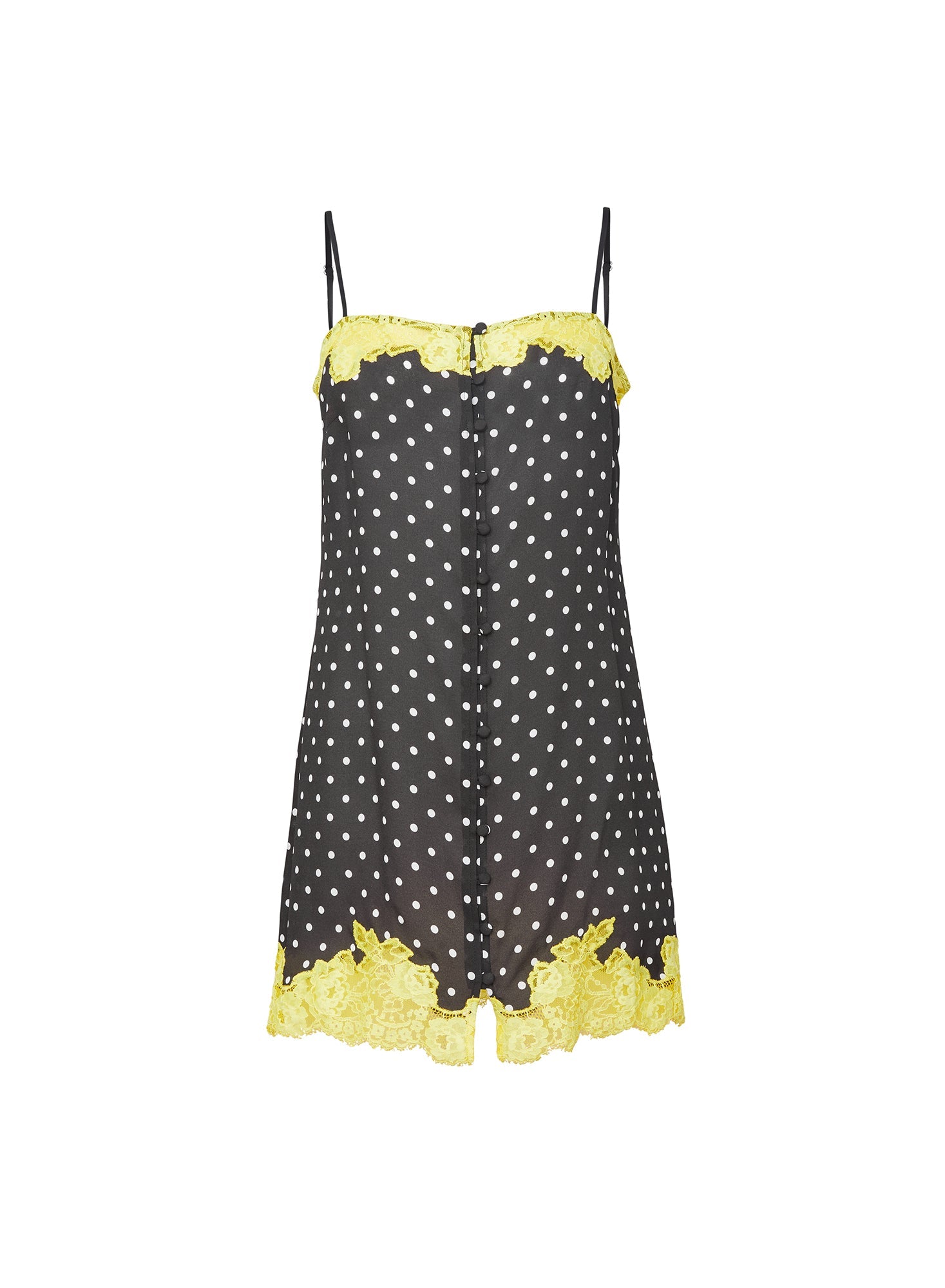 Fleur du Mal Small Dot Black Juliet Button Slip