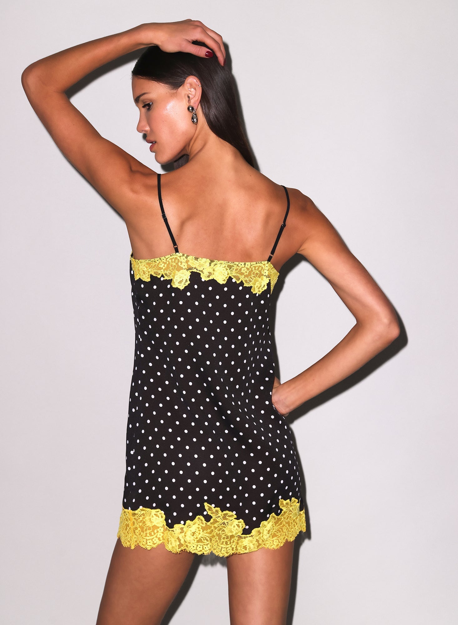 Fleur du Mal Small Dot Black Juliet Button Slip