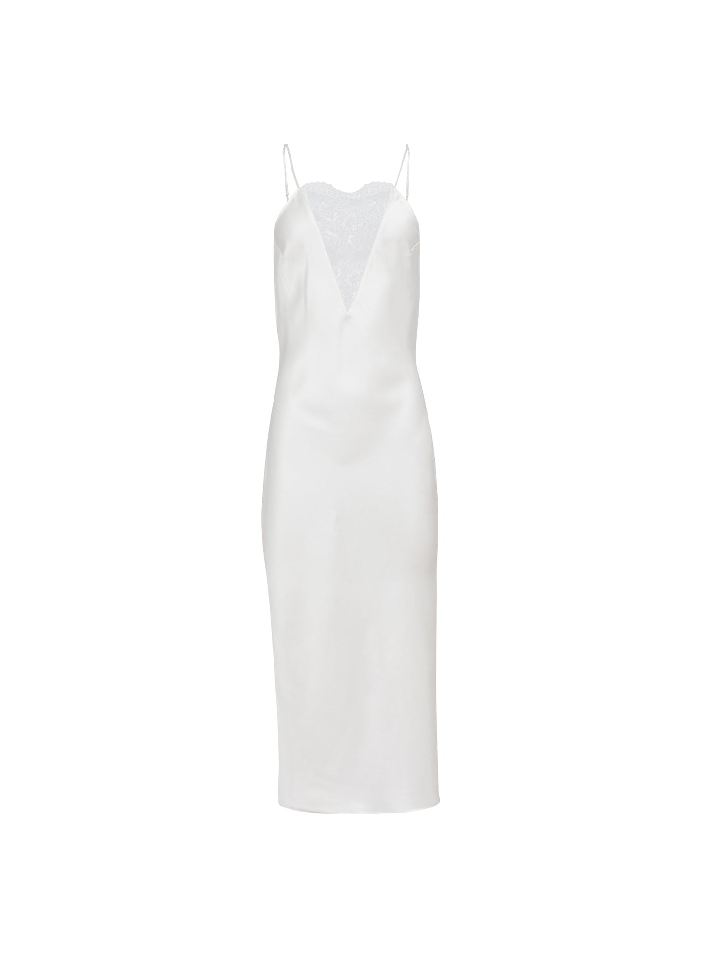 Fleur du Mal Ivory Frankie Lace Slip Dress